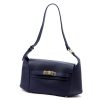 Luka 24-044 navy női bőr kézitáska, válltáska 30 x 15 x 9 cm
