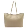 JUICE taupe női bőr kézitáska, válltáska, shopper 45 x 29 x 15 cm
