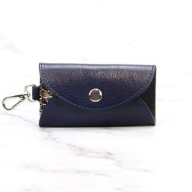 Florence ITK-01 navy bőr unisex kulcstartó 9 x 6 x 1.5 cm
