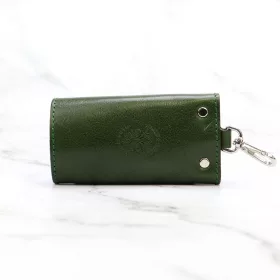 Florence ITK-01 zöld bőr unisex kulcstartó 9 x 6 x 1.5 cm