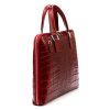 Camilla 777 CROCO bordó női bőr laptoptáska 40 x 31 x 6 cm 