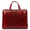 Camilla 777 CROCO bordó női bőr laptoptáska 40 x 31 x 6 cm 