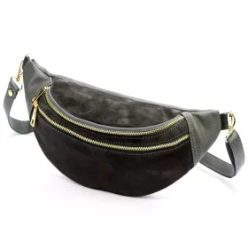   Luka 24-017-01 szürke női bőr övtáska, crossbody 37 x 22 x 11 cm