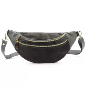   Luka 24-017-01 szürke női bőr övtáska, crossbody 37 x 22 x 11 cm