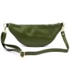 Luka 24-017-01 M zöld női bőr crossbody, övtáska 33 x 15 x 9 cm