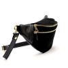 Luka 24-017-01 M fekete női bőr crossbody, övtáska 33 x 15 x 9 cm