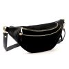 Luka 24-017-01 M fekete női bőr crossbody, övtáska 33 x 15 x 9 cm