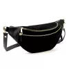 Luka 24-017-01 M fekete női bőr crossbody, övtáska 33 x 15 x 9 cm