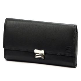   Nordee ADL07-02 fekete pincér, taxis bőr pénztárca, brifkó 19 x 12 x 4.5 cm