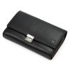 Nordee ADL07-02 fekete pincér, taxis bőr pénztárca, brifkó 19 x 12 x 4.5 cm