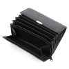 Nordee ADL07-02 fekete pincér, taxis bőr pénztárca, brifkó 19 x 12 x 4.5 cm