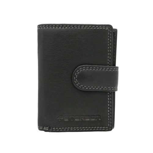 Peterson PTN G586-GKA fekete férfi bőr pénztárca 9 x 10 x 3 cm