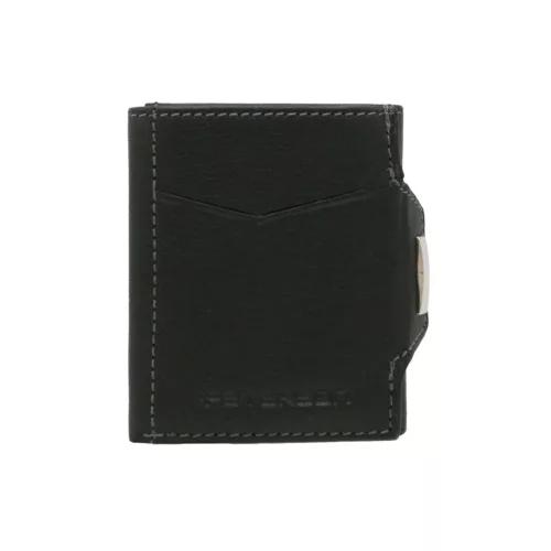 Peterson PTN G710-GKA fekete férfi bőr pénztárca 9 × 10 × 3 cm