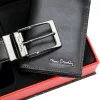 Pierre Cardin ZG-4-326-FWJ férfi marhabőr ajándék szett 130 cm övvel
