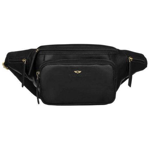 Peterson PTN BP001-OPU fekete férfi bőr övtáska 37 x 15 x 12 cm
