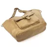 VS 016 homokszínű női bőr válltáska, shopper táska 45 x 32 x 15 cm