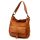 VS 035 konyak női bőr válltáska, oldaltáska 35 x 30 x 15 cm
