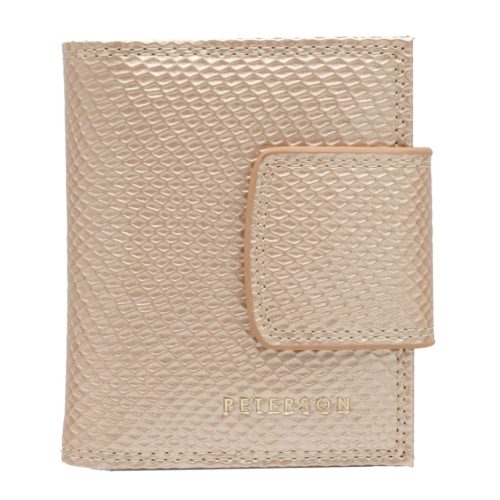 Peterson PTN 42329-DSL bézs női marhabőr pénztárca 8.5 x 10.5 x 3 cm