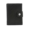 Peterson PTN W882-CF fekete rostbőr pénztárca, kártyatartó 7.5 x 10 x 3 cm