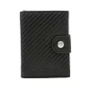 Peterson PTN W882-CF fekete rostbőr pénztárca, kártyatartó 7.5 x 10 x 3 cm