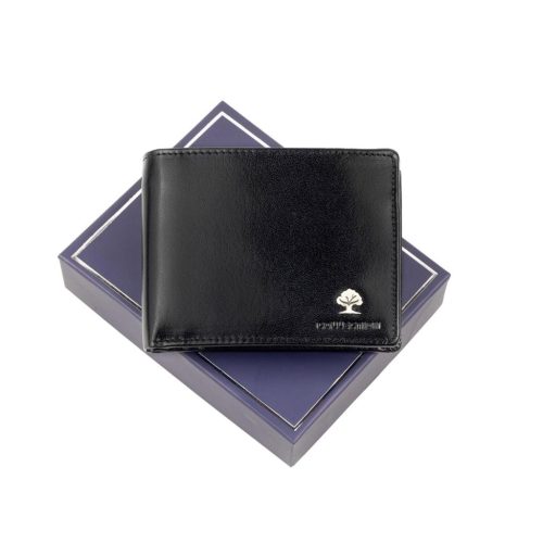Luxury 286 RFID fekete férfi bőr pénztárca 12.5 x 9 x 2.5 cm