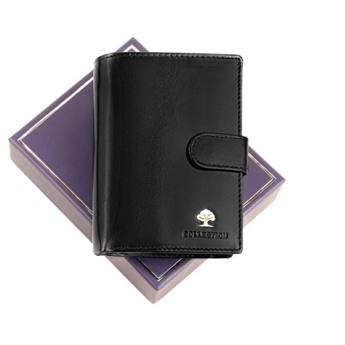 Luxury 278-5 RFID fekete férfi bőr pénztárca 9.5 x 12.8 x 2.5 cm