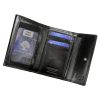 Luxury 77074 RFID fekete női bőr pénztárca 13 x 8.5 x 3.5 cm