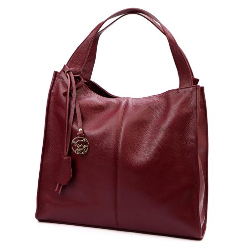 Gregorio 1725 bordó női bőr kézitáska 39 x 38 x 14 cm