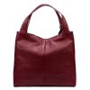 Gregorio 1725 bordó női bőr kézitáska 39 x 38 x 14 cm