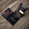Peterson PTN N78-VT fekete-piros férfi bőr pénztárca 11 x 8.5 x 2 cm