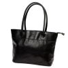 Florence 12 TAMP fekete női bőr válltáska, shopper 41 x 27 x 14 cm