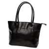 Florence 12 TAMP fekete női bőr válltáska, shopper 41 x 27 x 14 cm