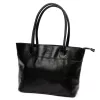 Florence 12 TAMP fekete női bőr válltáska, shopper 41 x 27 x 14 cm