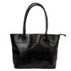 Florence 12 TAMP fekete női bőr válltáska, shopper 41 x 27 x 14 cm