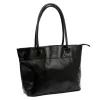 Florence 12 TAMP fekete női bőr válltáska, shopper 41 x 27 x 14 cm