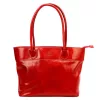 Florence 12 TAMP piros női bőr válltáska, shopper 41 x 27 x 14 cm