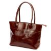 Florence 12 TAMP barna női bőr válltáska, shopper 41 x 27 x 14 cm