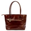 Florence 12 TAMP barna női bőr válltáska, shopper 41 x 27 x 14 cm