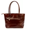 Florence 12 TAMP barna női bőr válltáska, shopper 41 x 27 x 14 cm