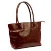 Florence 12 TAMP barna női bőr válltáska, shopper 41 x 27 x 14 cm