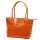 Florence 12 TAMP konyakbarna női bőr válltáska, shopper 41 x 27 x 14 cm
