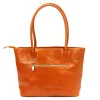 Florence 12 TAMP konyakbarna női bőr válltáska, shopper 41 x 27 x 14 cm