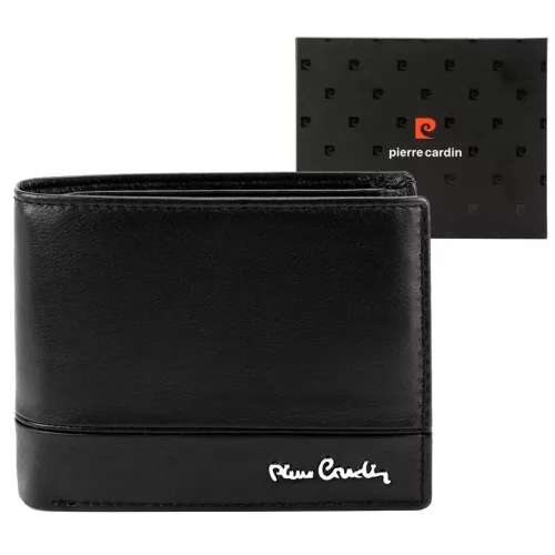 Pierre Cardin YS605 324 fekete férfi bőr pénztárca 12 x 10 x 3 cm