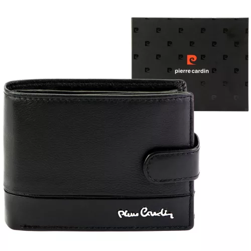 Pierre Cardin YS605 324A fekete férfi bőr pénztárca 12.5 x 10 x 3 cm