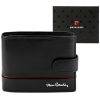Pierre Cardin YS605 324A fekete-piros férfi bőr pénztárca 12.5 x 10 x 3 cm
