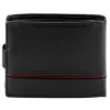 Pierre Cardin YS605 324A fekete-piros férfi bőr pénztárca 12.5 x 10 x 3 cm