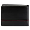 Pierre Cardin YS605 8806 fekete-piros férfi bőr pénztárca 12 x 9.5 x 3 cm 