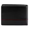 Pierre Cardin YS605 8806 fekete-piros férfi bőr pénztárca 12 x 9.5 x 3 cm