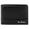 Pierre Cardin YS605 8806 fekete-piros férfi bőr pénztárca 12 x 9.5 x 3 cm