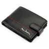 Pierre Cardin YS605 8806A fekete-piros férfi bőr pénztárca 12.5 x 9.5 x 3 cm